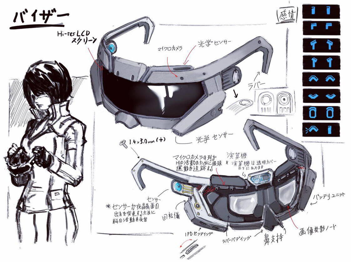 Bianca Ricci's visor