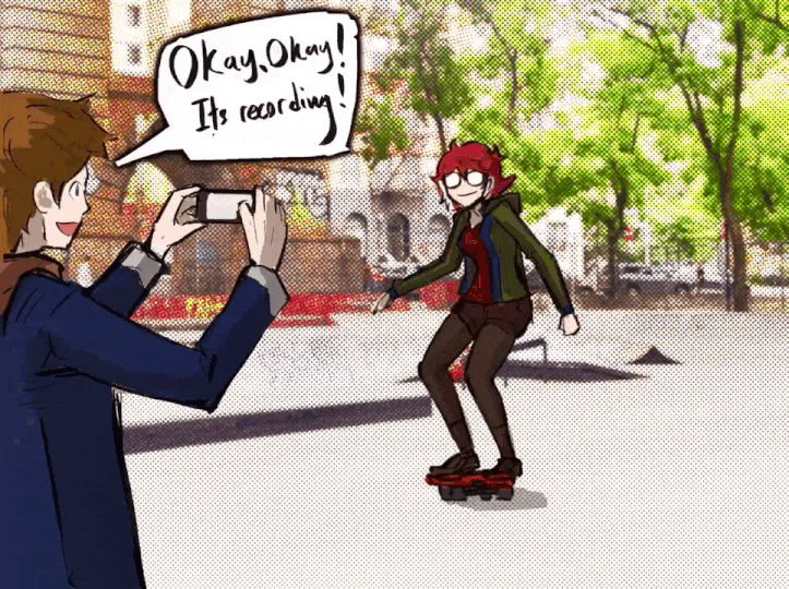 Kate doing a skate trick